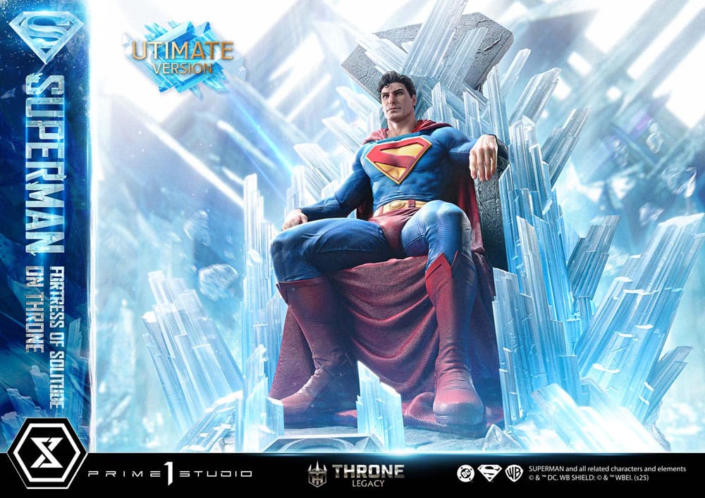DC Comics Throne Legacy Collection Statue Statue 1/4 Superman Fortress of Solitude on Throne (Design by Gabriele Dell'Otto) Ultimate Bonus Version - Prime 1 Studio Statues & Busts