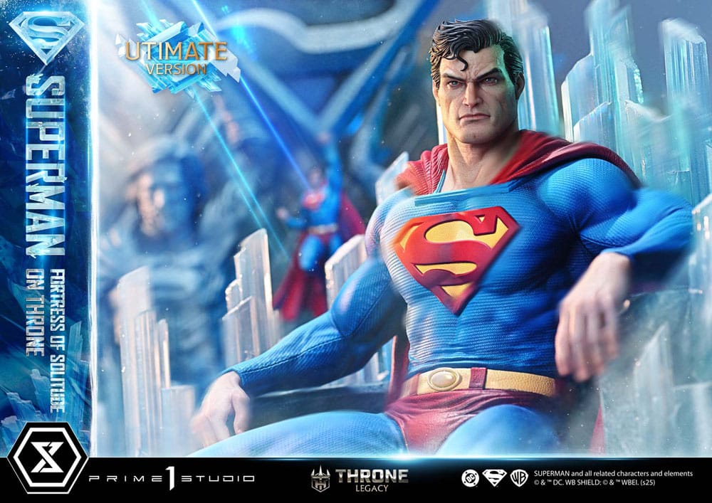 DC Comics Throne Legacy Collection Statue Statue 1/4 Superman Fortress of Solitude on Throne (Design by Gabriele Dell'Otto) Ultimate Bonus Version - Prime 1 Studio Statues & Busts