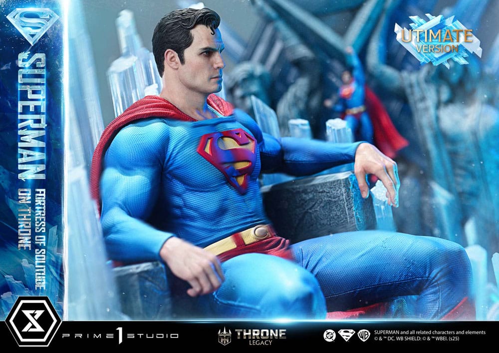 DC Comics Throne Legacy Collection Statue Statue 1/4 Superman Fortress of Solitude on Throne (Design by Gabriele Dell'Otto) Ultimate Bonus Version - Prime 1 Studio Statues & Busts