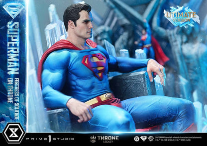 DC Comics Throne Legacy Collection Statue Statue 1/4 Superman Fortress of Solitude on Throne (Design by Gabriele Dell'Otto) Ultimate Bonus Version - Prime 1 Studio Statues & Busts