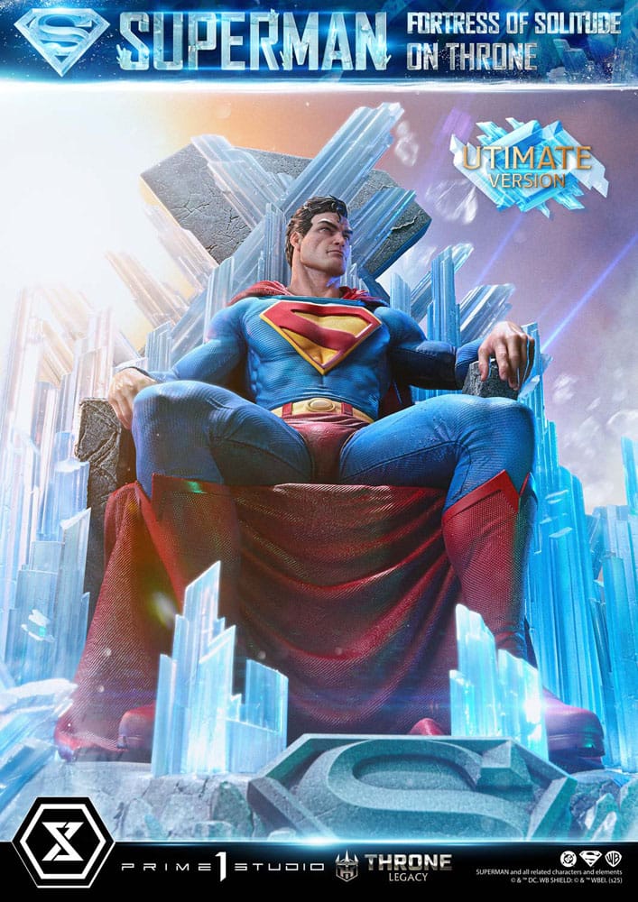 DC Comics Throne Legacy Collection Statue Statue 1/4 Superman Fortress of Solitude on Throne (Design by Gabriele Dell'Otto) Ultimate Bonus Version - Prime 1 Studio Statues & Busts