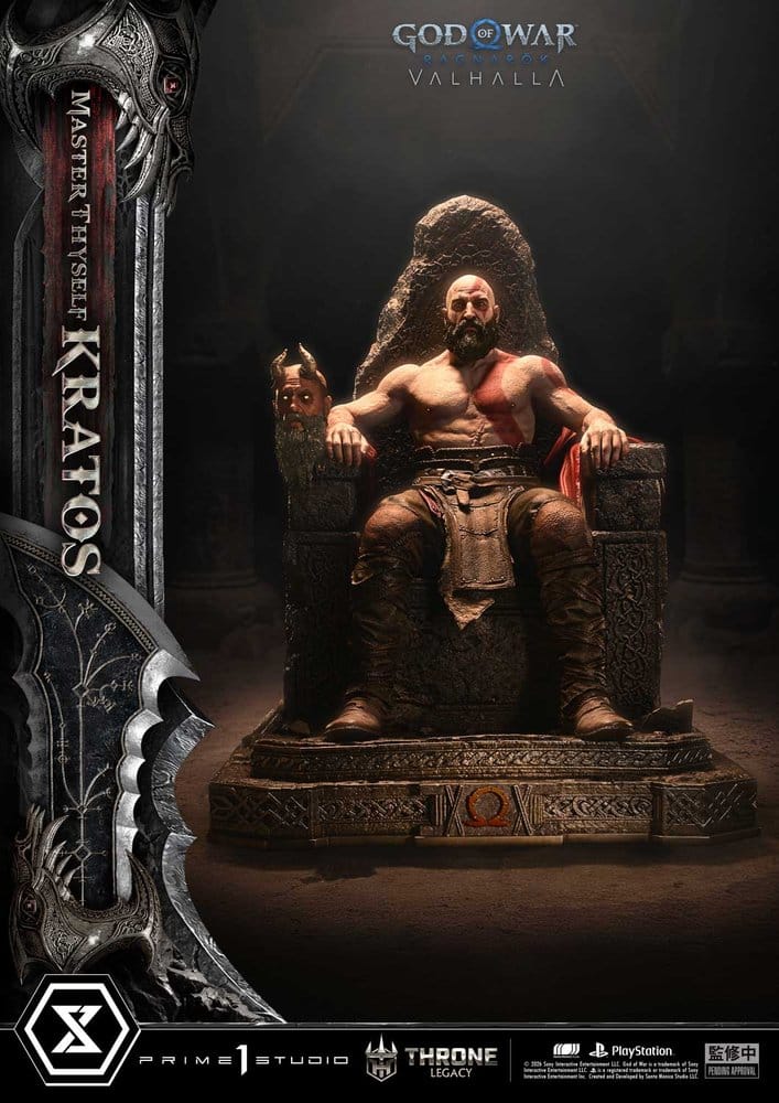 Throne Legacy God of War Series Statue 1/3 Ragnarok Master Thyself Kratos 67 cm - Prime 1 Studio Statues