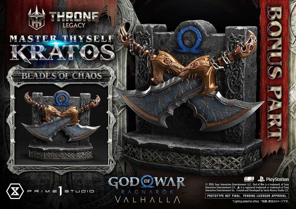 Throne Legacy God of War Series Statue 1/3 Ragnarok Master Thyself Kratos Bonus Version 67 cm - Prime 1 Studio Statues