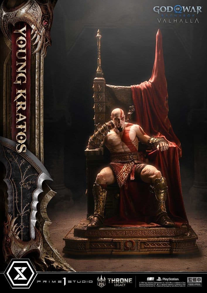 Throne Legacy God of War Series Statue 1/3 Ragnarok Young Thyself Kratos 91 cm - Prime 1 Studio Statues & Busts