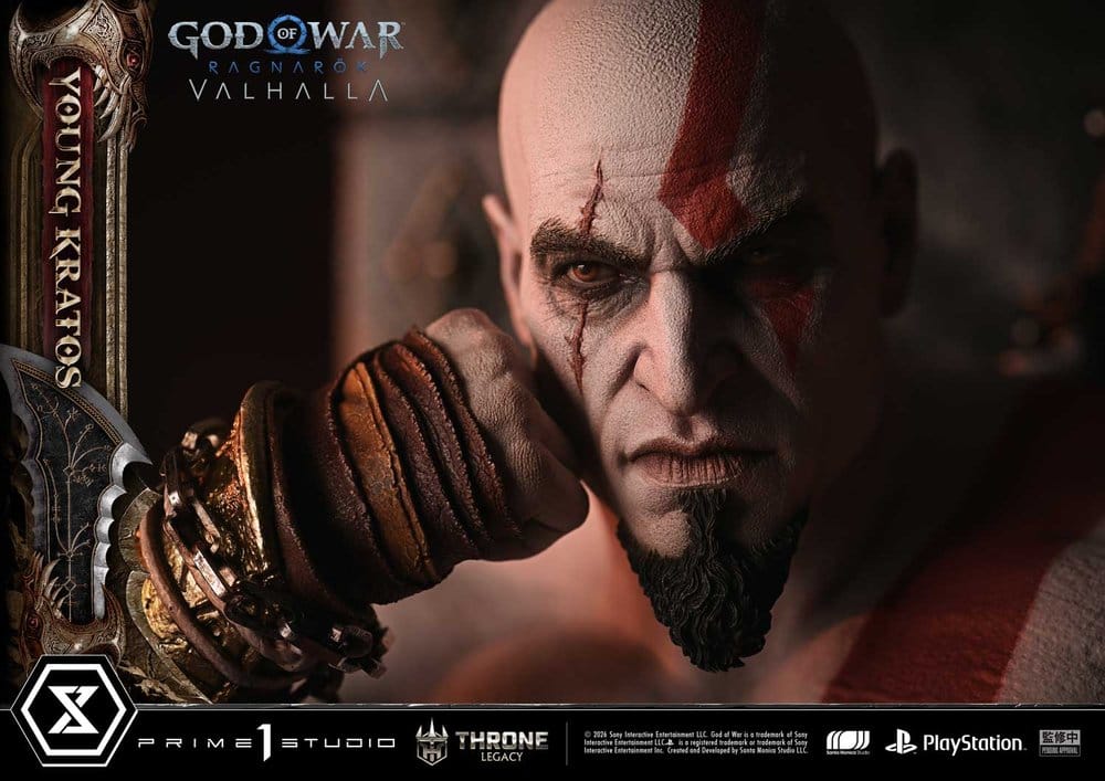 Throne Legacy God of War Series Statue 1/3 Ragnarok Young Thyself Kratos 91 cm - Prime 1 Studio Statues & Busts