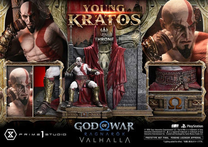 Throne Legacy God of War Series Statue 1/3 Ragnarok Young Thyself Kratos 91 cm - Prime 1 Studio Statues & Busts