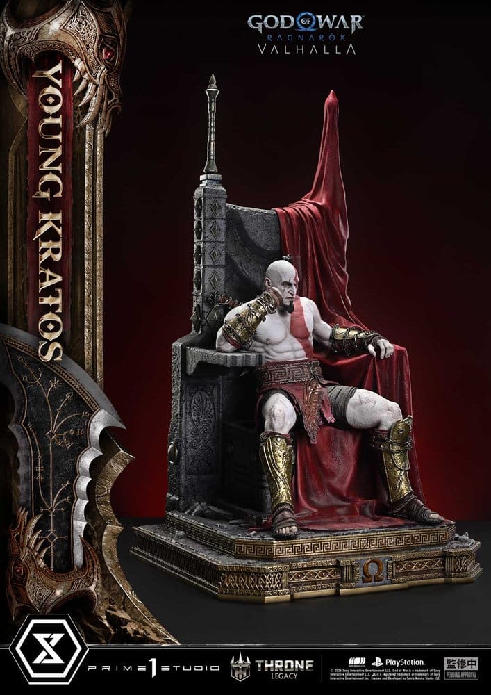 Throne Legacy God of War Series Statue 1/3 Ragnarok Young Thyself Kratos 91 cm - Prime 1 Studio Statues & Busts