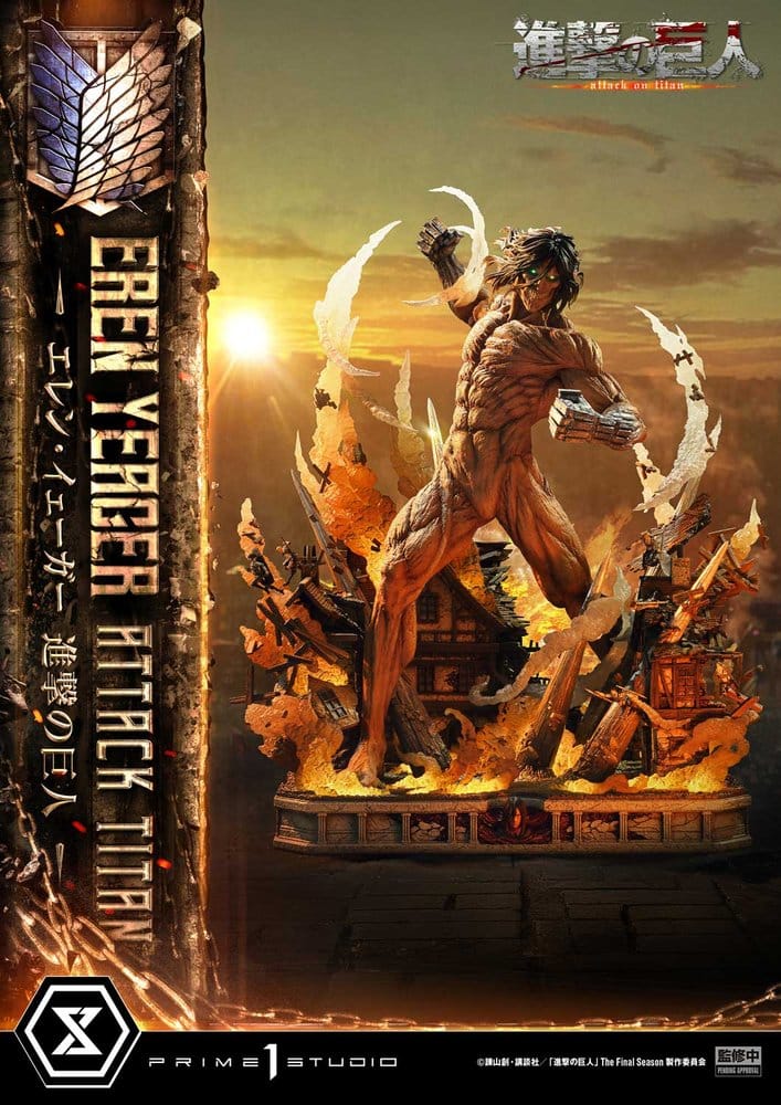 Attack on Titan (TV animation) Ultimate Diorama Masterline Statue Eren Yeager Attack Titan 81 cm - Prime 1 Studio Statues & Busts