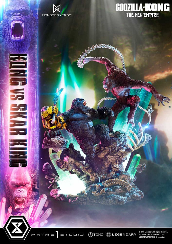 Godzilla x Kong: The New Empire Ultimate Diorama Masterline Series Statue Kong vs Skar King 104 cm - Prime 1 Studio Statues & Busts