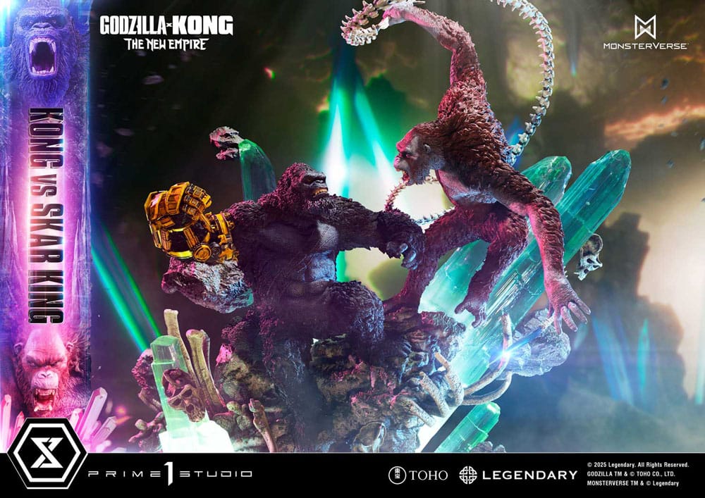 Godzilla x Kong: The New Empire Ultimate Diorama Masterline Series Statue Kong vs Skar King 104 cm - Prime 1 Studio Statues & Busts