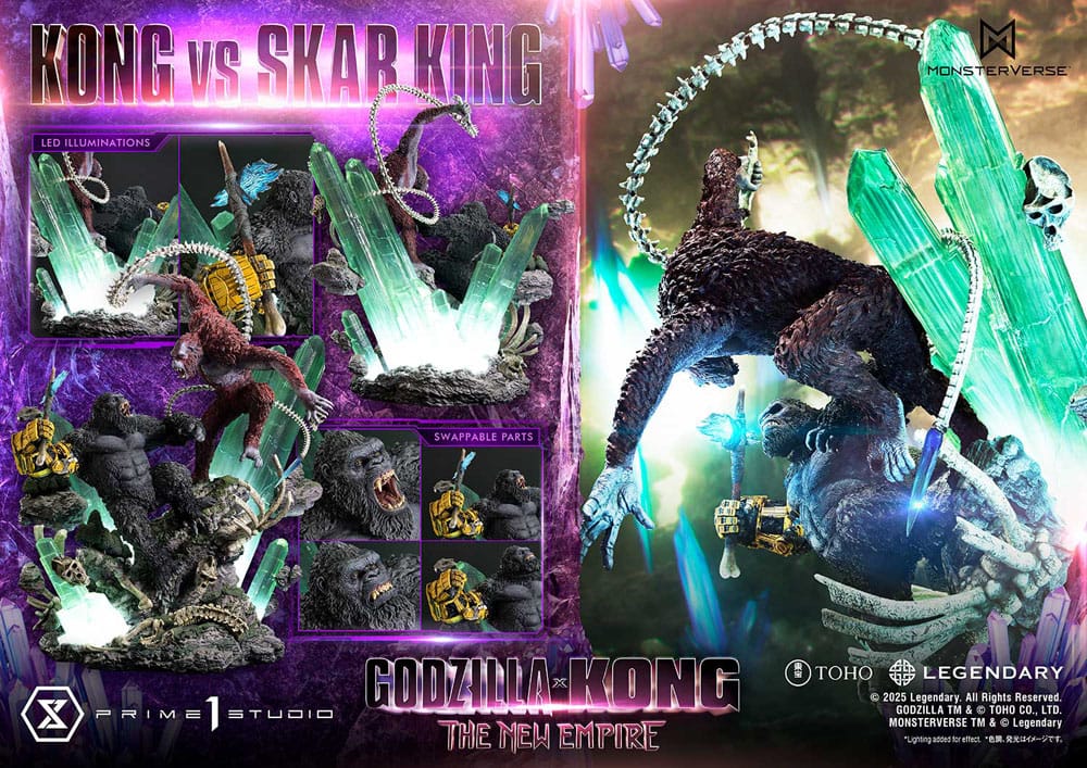 Godzilla x Kong: The New Empire Ultimate Diorama Masterline Series Statue Kong vs Skar King 104 cm - Prime 1 Studio Statues & Busts