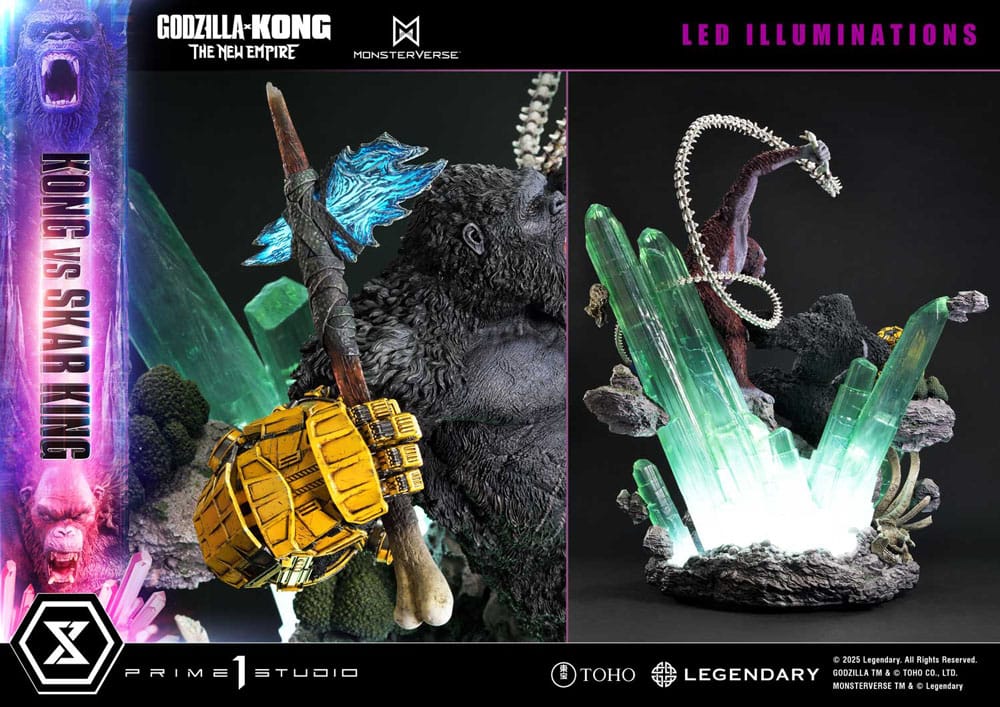 Godzilla x Kong: The New Empire Ultimate Diorama Masterline Series Statue Kong vs Skar King 104 cm - Prime 1 Studio Statues & Busts