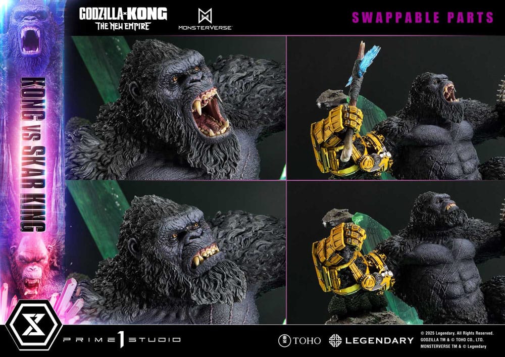 Godzilla x Kong: The New Empire Ultimate Diorama Masterline Series Statue Kong vs Skar King 104 cm - Prime 1 Studio Statues & Busts