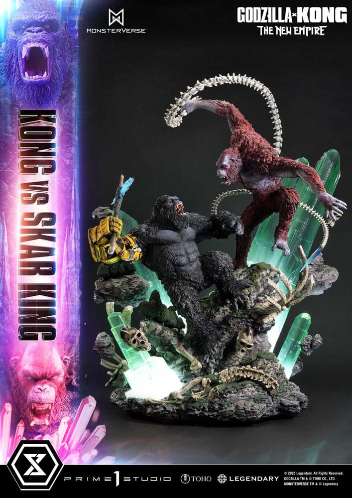 Godzilla x Kong: The New Empire Ultimate Diorama Masterline Series Statue Kong vs Skar King 104 cm - Prime 1 Studio Statues & Busts