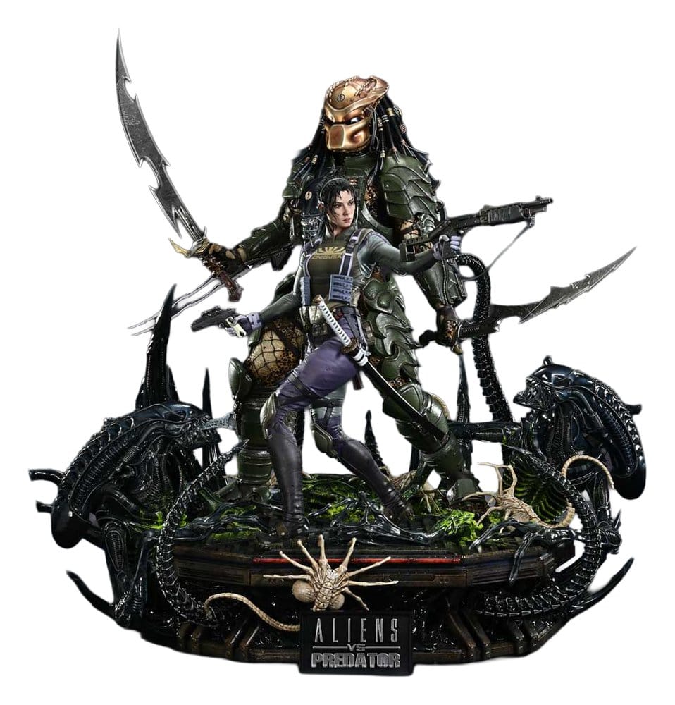 Aliens vs. Predator (Comic) Ultimate Premium Masterline Statue 1/4 Machiko & Broken Tusk Predator DX Bonus Version 84 cm - Prime 1 Studio Statues
