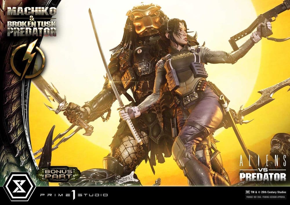Aliens vs. Predator (Comic) Ultimate Premium Masterline Statue 1/4 Machiko & Broken Tusk Predator DX Bonus Version 84 cm - Prime 1 Studio Statues