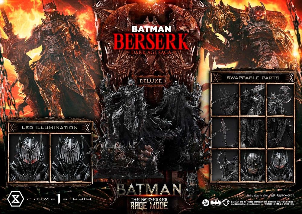 DC Comics Premium Masterline Series Statue 1/4 Batman (Comics) Batman: The Berserker Rage Mode Deluxe Version 93 cm - Prime 1 Studio Statues