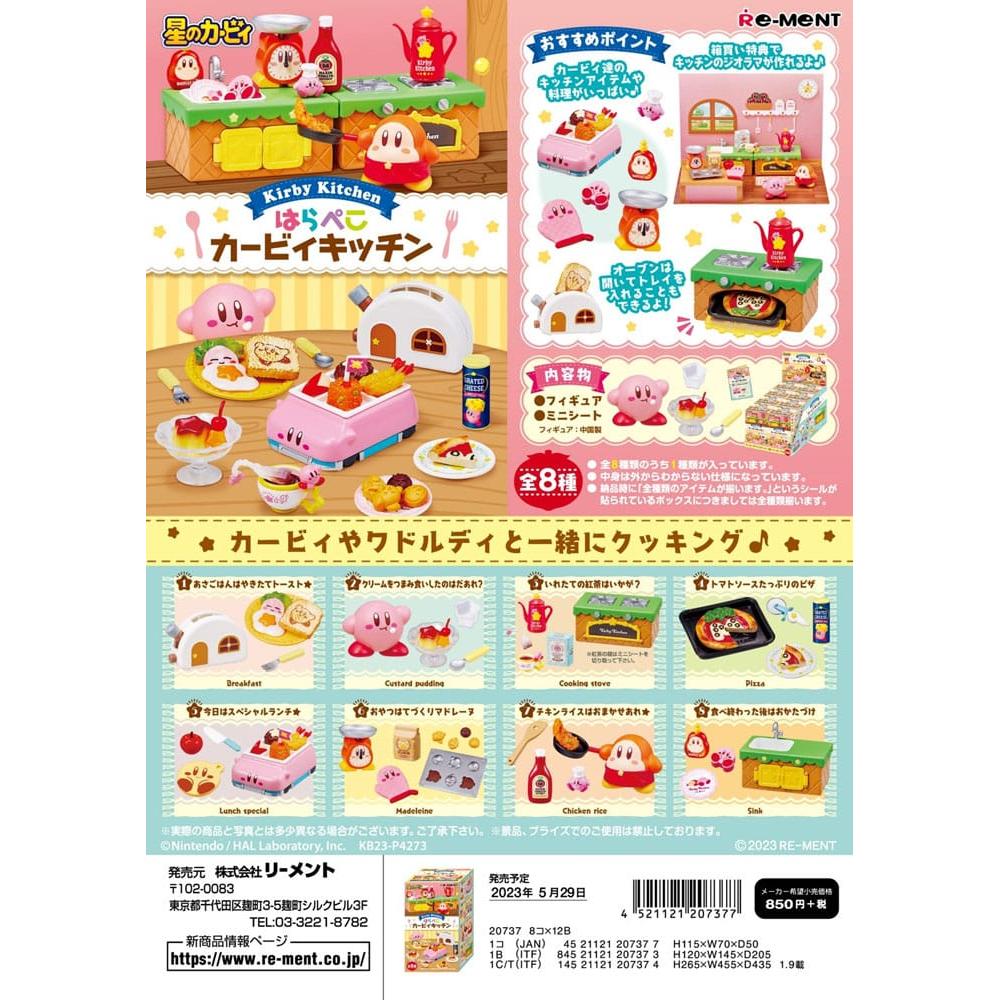 Kirby Mini Figures Kirby Kitchen Display (8) - Re-Ment Blind Boxes, Mini Figures & Capsule Toys