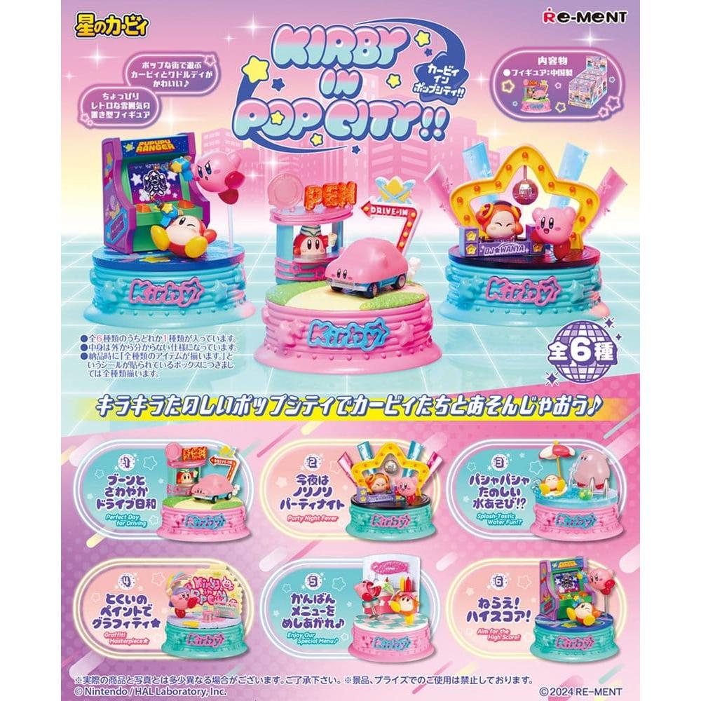 Kirby Mini Figures Kirby in Pop City Display Box Qty 6 - Re-Ment Blind Boxes, Mini Figures & Capsule Toys