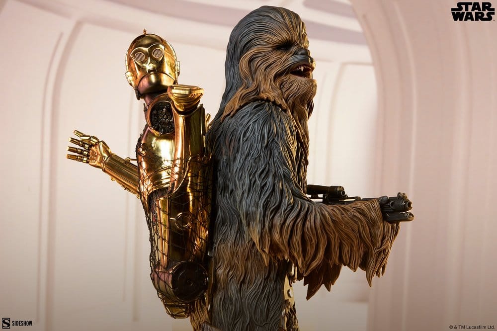 Star Wars Premium Format Figure Chewbacca and C-3PO - Sideshow Collectibles Statues
