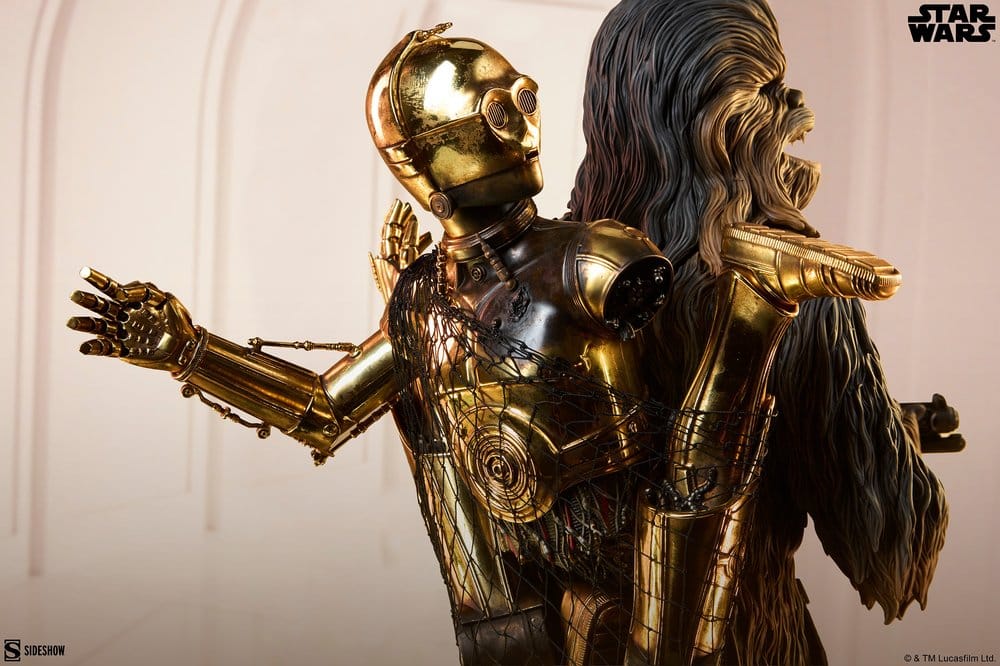 Star Wars Premium Format Figure Chewbacca and C-3PO - Sideshow Collectibles Statues