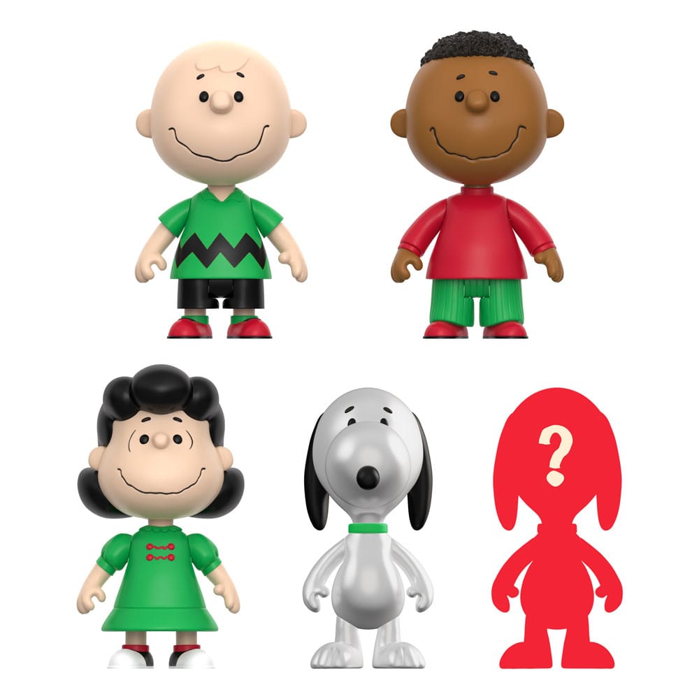 Peanuts ReAction Action Figures  Wave 08 Holiday Blind Box Display Box Qty 12 - Super7 Action Figures, Blind Boxes