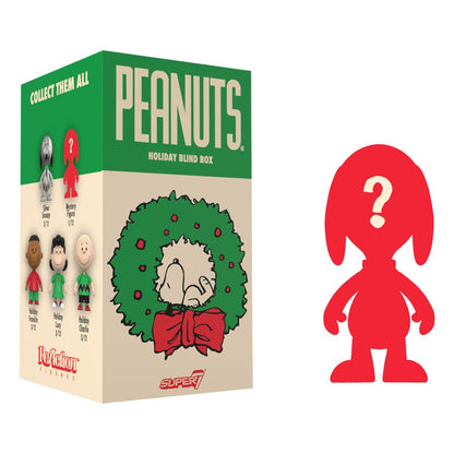 Peanuts ReAction Action Figures  Wave 08 Holiday Blind Box Display Box Qty 12 - Super7 Action Figures, Blind Boxes