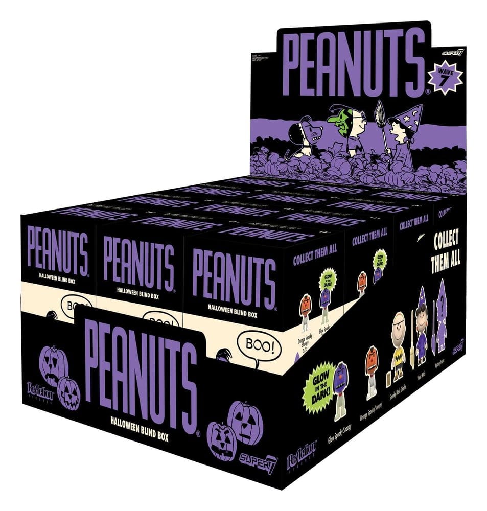 Peanuts Action Figure Blind Box Wave 7 Display Box Qty 12 - Super7 Action Figures, Blind Boxes