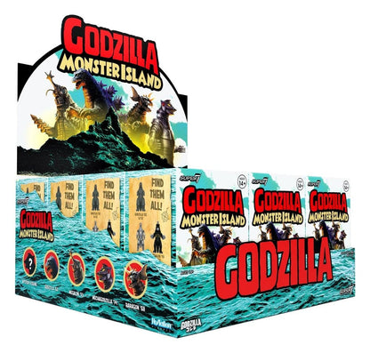 Godzilla Toho (Monster Island) Action Figure Blind Box Wave 7 Display Box Qty 12 - Super7 Action Figures, Blind Boxes