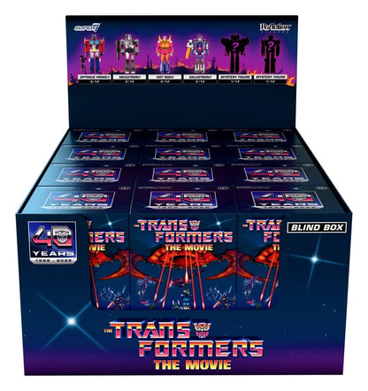 Transformers ReAction Action Figures Wave 06 The Movie Blind Box Display (12) - Super7 Blind Boxes