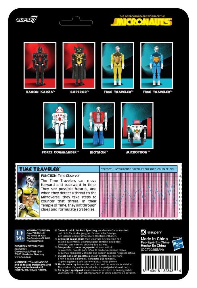Micronauts ReAction+ Action Figure Wave 03 Time Traveler (Translucent Yellow) - Super7 Action Figures