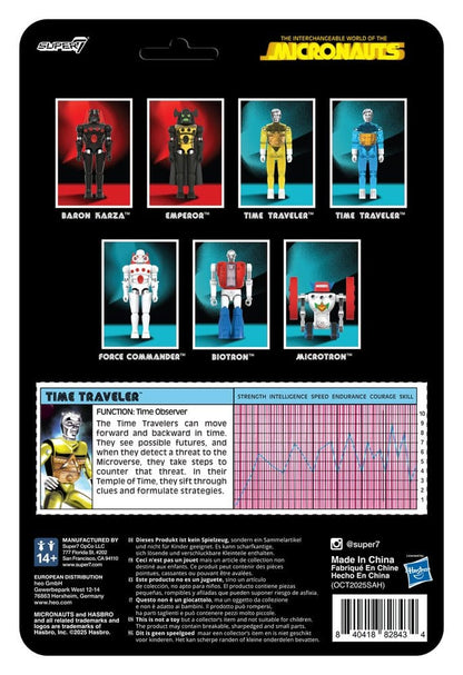 Micronauts ReAction+ Action Figure Wave 03 Time Traveler (Translucent Yellow) - Super7 Action Figures