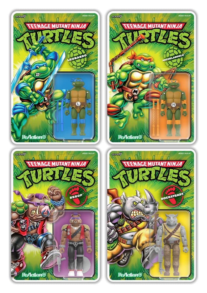 Teenage Mutant Ninja Turtles ReAction+ Action Figure Wave 02 Rocksteady - Super7 Action Figures
