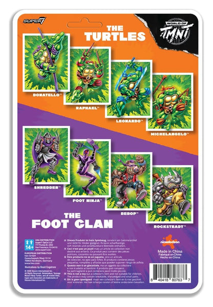 Teenage Mutant Ninja Turtles ReAction+ Action Figure Wave 02 Rocksteady - Super7 Action Figures