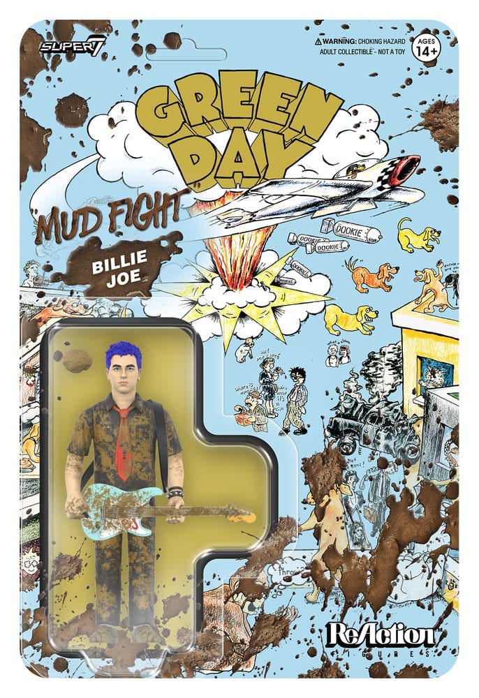 Green Day ReAction Action Figure Wave 01 Billie Joe Armstrong (Mud Fight) - Super7 Action Figures