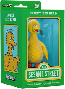 Sesame Street ReAction Action Figure Big Bird (Flocked) - Super7 Action Figures
