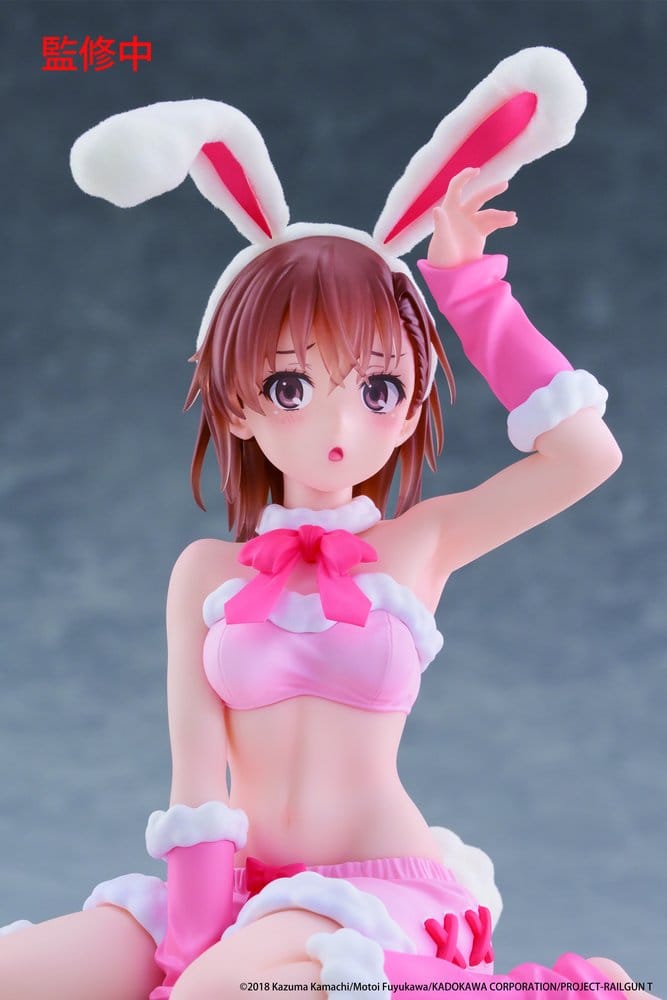 A Certain Scientific Railgun Moflock PVC Figure Mikoto Misaka (Fluffy Bunny Ver.) 13 cm - Taito Prize Action Figures