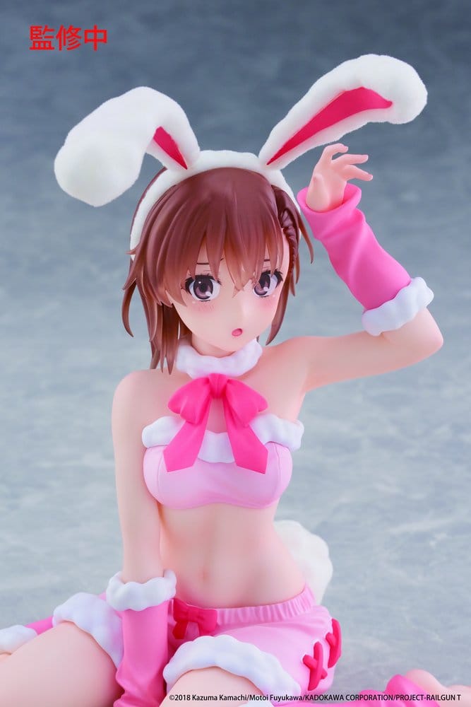 A Certain Scientific Railgun Moflock PVC Figure Mikoto Misaka (Fluffy Bunny Ver.) 13 cm - Taito Prize Action Figures