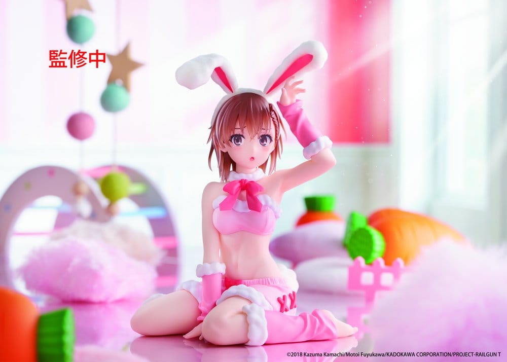 A Certain Scientific Railgun Moflock PVC Figure Mikoto Misaka (Fluffy Bunny Ver.) 13 cm - Taito Prize Action Figures