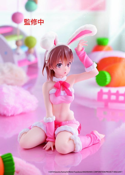 A Certain Scientific Railgun Moflock PVC Figure Mikoto Misaka (Fluffy Bunny Ver.) 13 cm - Taito Prize Action Figures