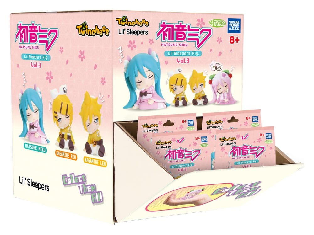 Hatsune Miku Twinchees Mini Figures Lil' Sleepers Wave 3 5 cm Blind Pack Display Box Qty 24