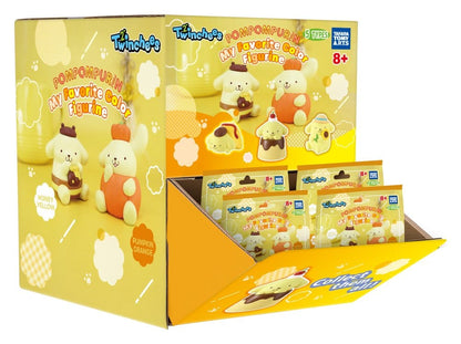 Sanrio Twinchees Mini Figures Pompompurin My Fav Color 5 cm Blind Pack Display Box Qty 24