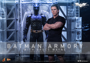 Bruce Wayne With Batman Armory: The Dark Knight Rises-Hot Toys