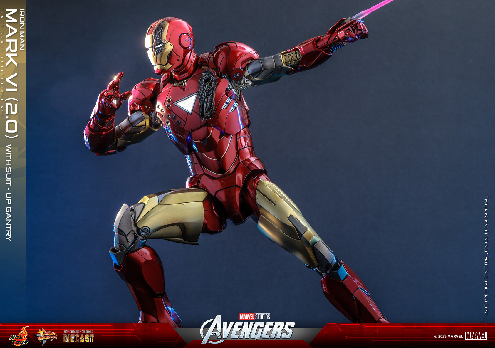 Iron Man: Mark VI (2.0): With Suit Up Gantry: Marvel: MMS688D53-Hot Toys
