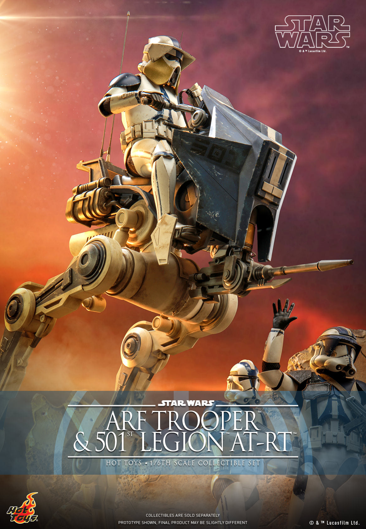 ARF Trooper & 501st Legion AT-RT: Star Wars The Clone Wars: TMS91-Hot Toys
